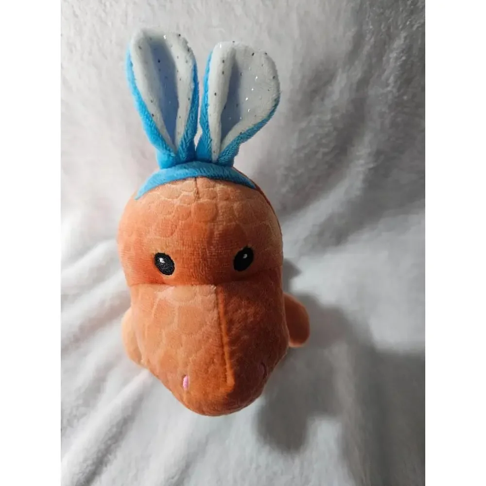 New Walmart Dinosaur Easter Bunny Rabbit Plush Toy Stuffed Animal 7.5" Orange - Picture 2 of 10